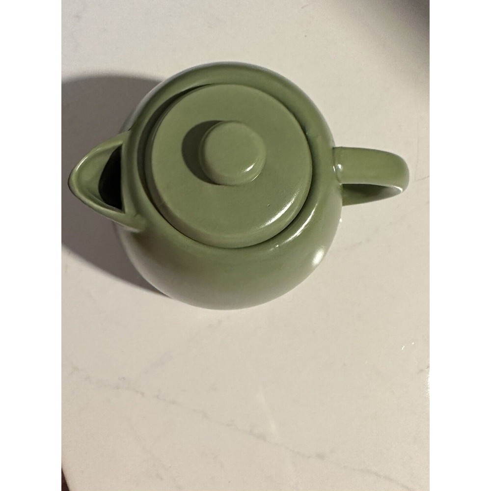 Starbucks Teapot Ceramic Tazo Pitcher Moss Green 25 Oz 700 ml 2012 New - Picture 3 of 8